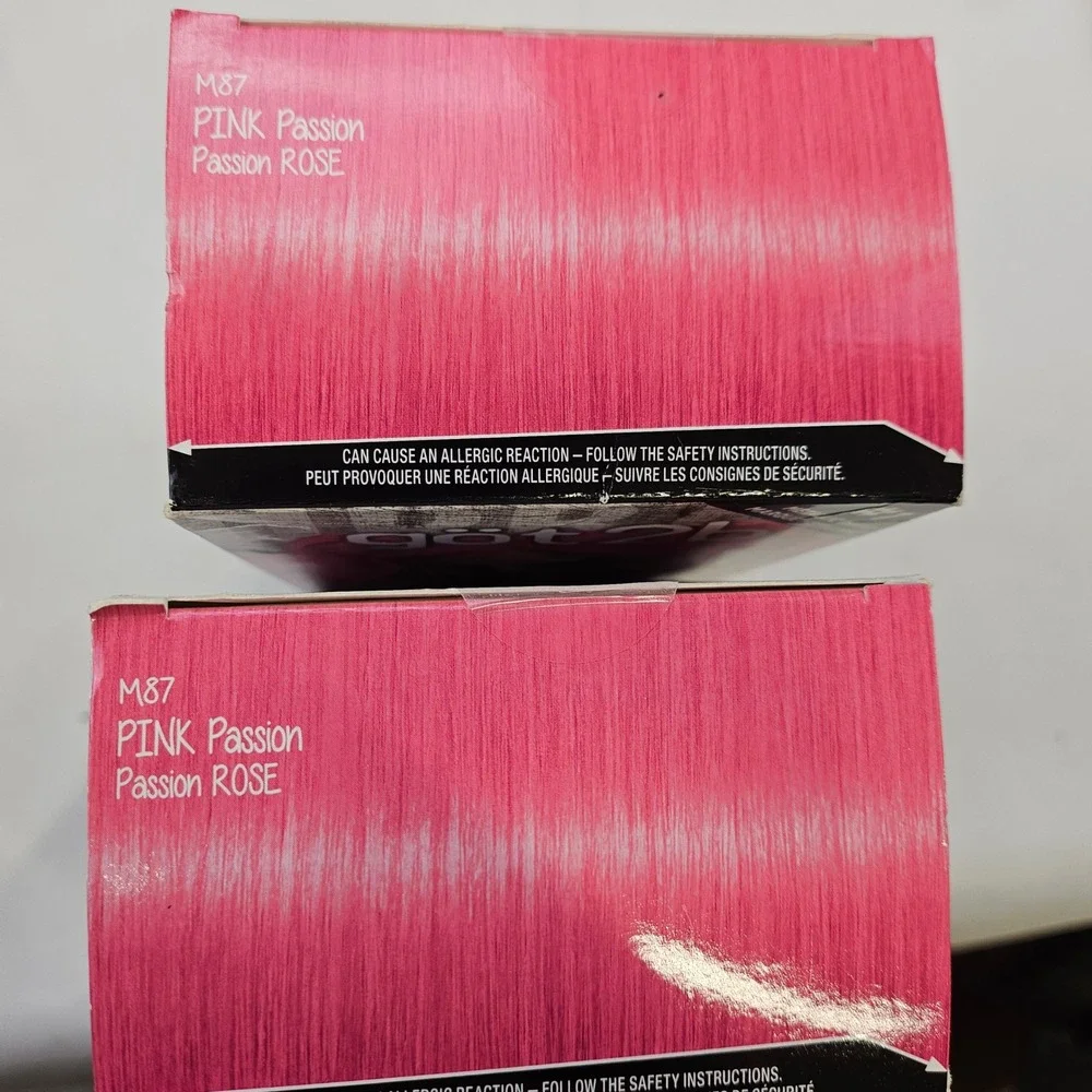 Got2b Metallics Hair Color M87 Pink Passion 2 Boxes Permanent Pink Dye New